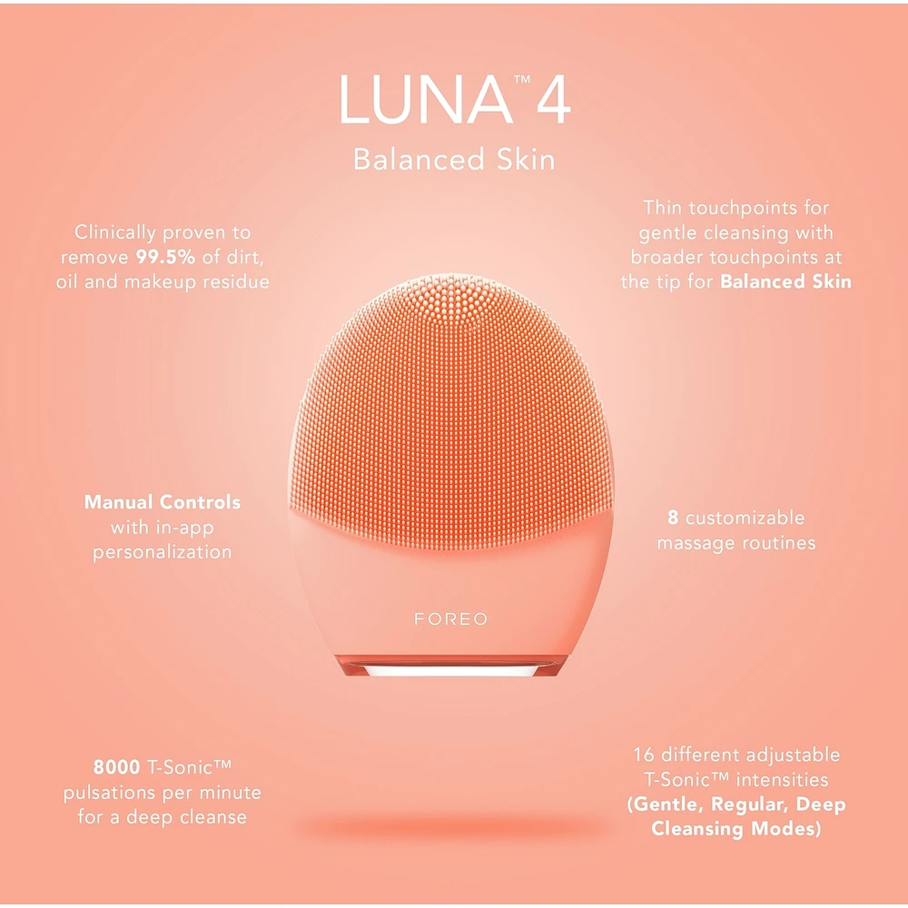LUNA™ 4 Facial Cleansing & Firming Massage for Balanced Skin