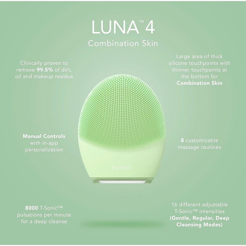 LUNA™ 4 Facial Cleansing & Firming Massage for Combination Skin