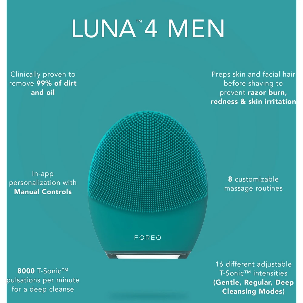 LUNA™ 4 Men Smart Facial Cleansing & Firming Massage for Skin & Beard