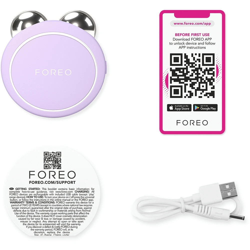 BEAR 2 go Lavender Targeted Microcurrent Facial Toning Device