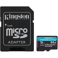 Canvas GO Plus 64GB Micro SDHC Memory Card with Adapter