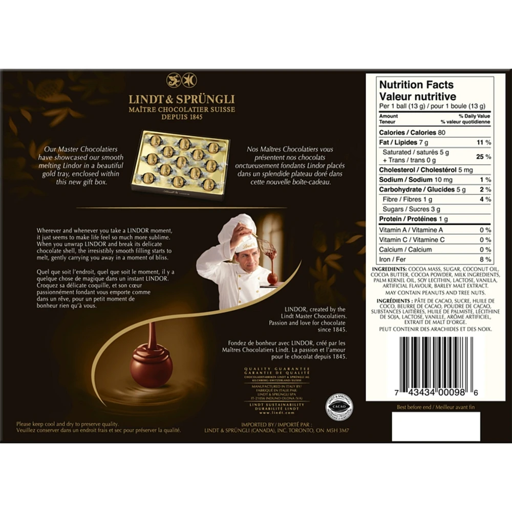 70% Cocoa Chocolate Shell With A Delectably Smooth Centre Extra Dark
