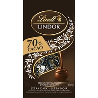 Truffes LINDOR au chocolat noir à 70 % de cacao de Lindt – Sachet (150 g)
