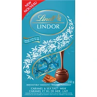 Truffes LINDOR au chocolat lait avec caramel et sel de mer  – Sachet