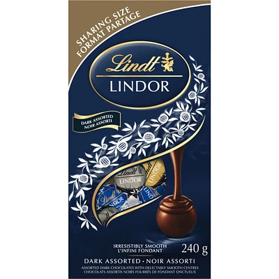 Truffes LINDOR assorties au chocolat noir – Sachet