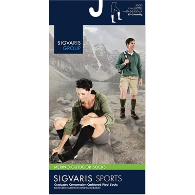 Merino Outdoor Sock Compression Socks, Unisex, Charcoal