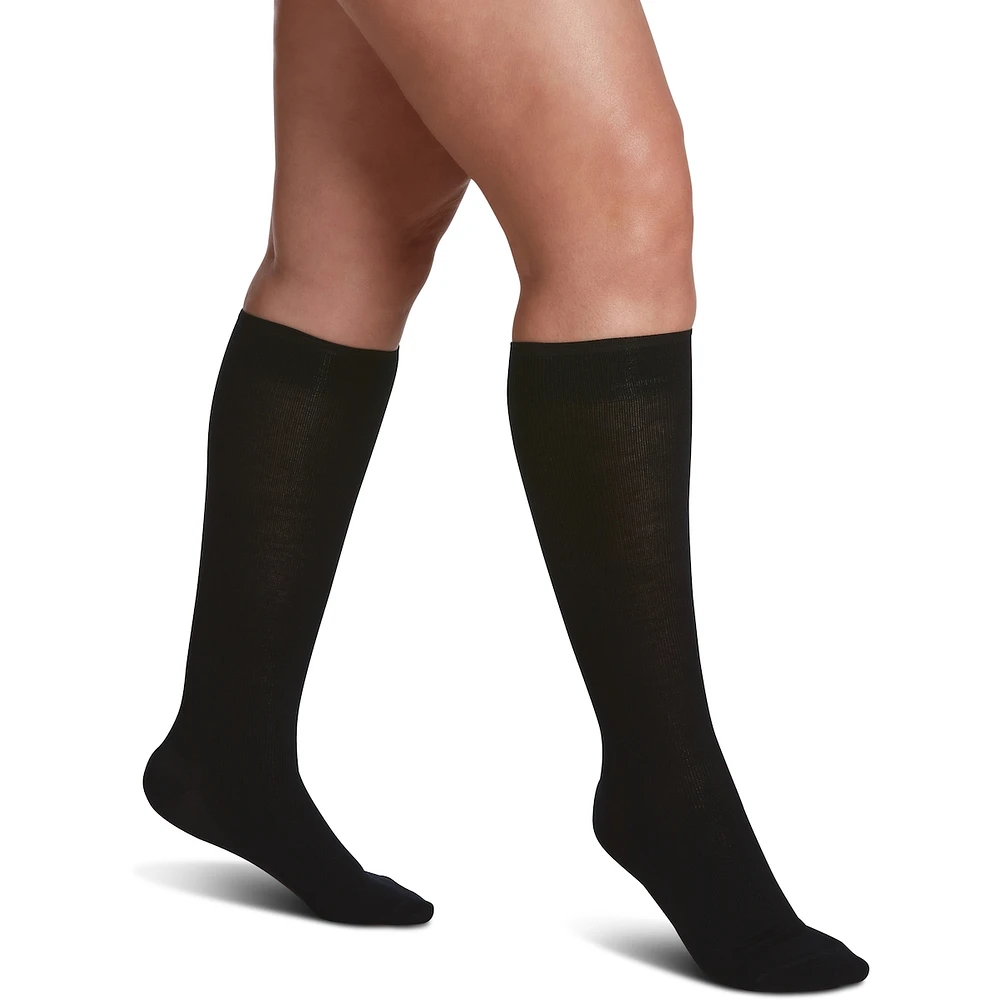 All Season Merino Wool Compression Socks, Women, Black