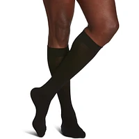 Sea Island Cotton Compression Socks, Men, Black