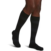 Microfiber Shades Compression Socks, Men, Onyx Stripe