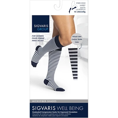 Microfibre à motifs, bas de compression, homme rayures onyx - Grandeur A