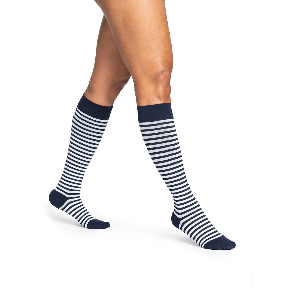 Microfibre à motifs, bas de compression, homme rayures onyx - Grandeur A
