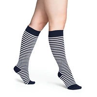 Microfibre à motifs, bas de compression, homme rayures onyx - Grandeur A