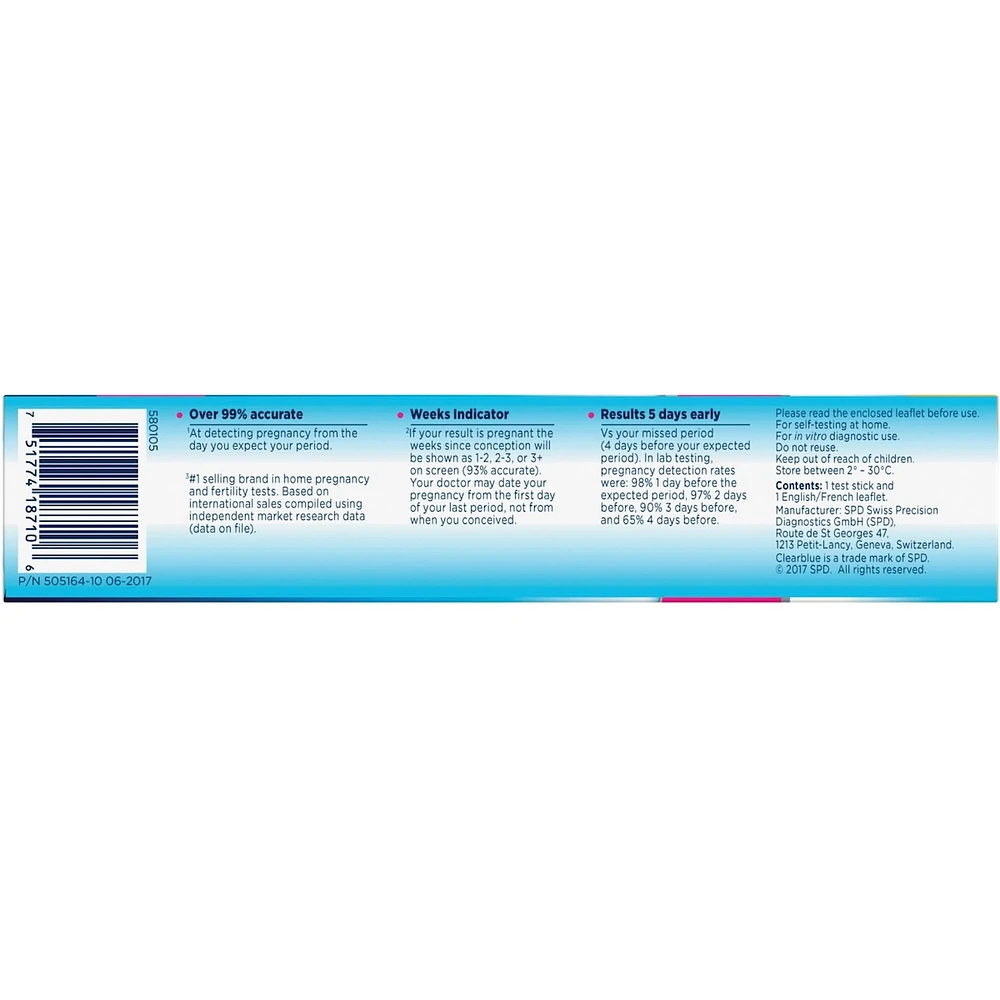 Pregnancy Test with Weeks Indicator, Value Pack, 1 Count
