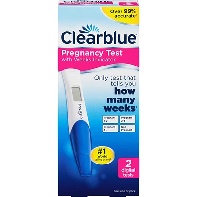 Pregnancy Test with Weeks Indicator, 2 Count