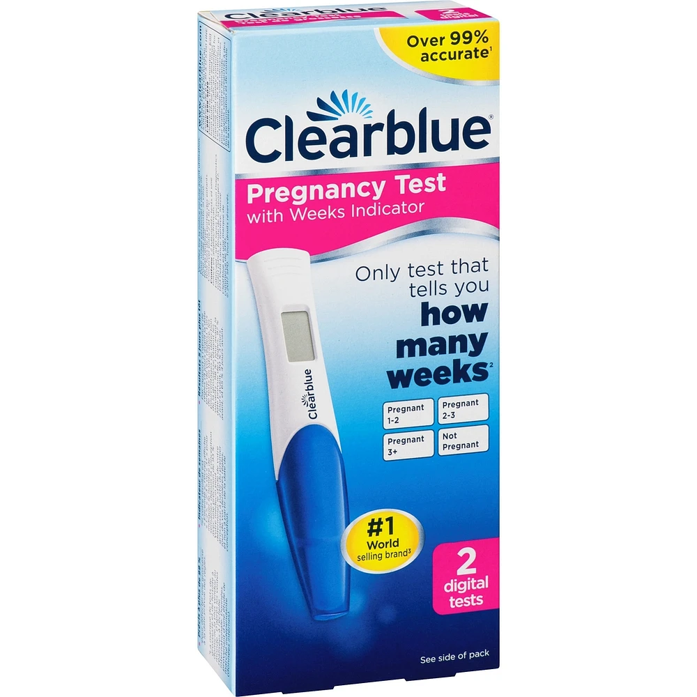 Pregnancy Test with Weeks Indicator, 2 Count