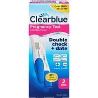 Pregnancy Test Double-Check and Date Combo Pack, Value Pack, 2ct