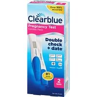 Pregnancy Test Double-Check and Date Combo Pack, Value Pack, 2ct
