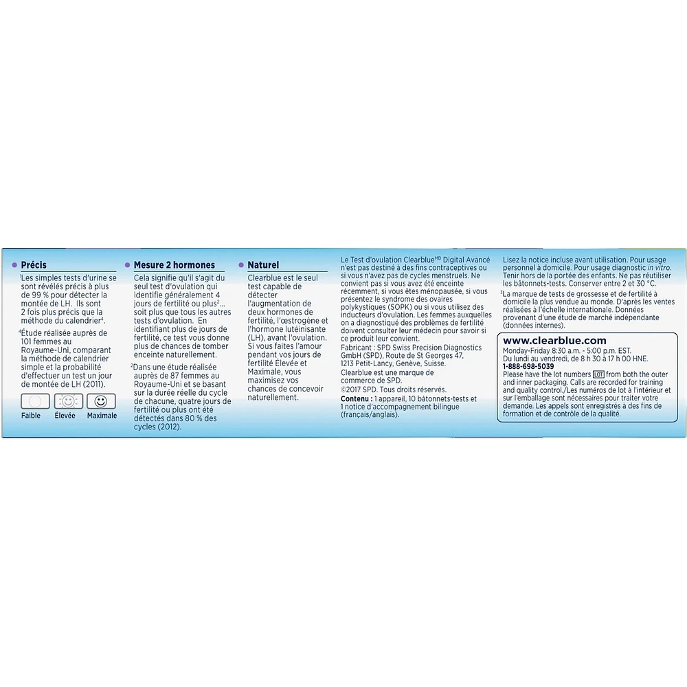 Advanced Digital Ovulation Predictor Kit, 10 ovulation tests