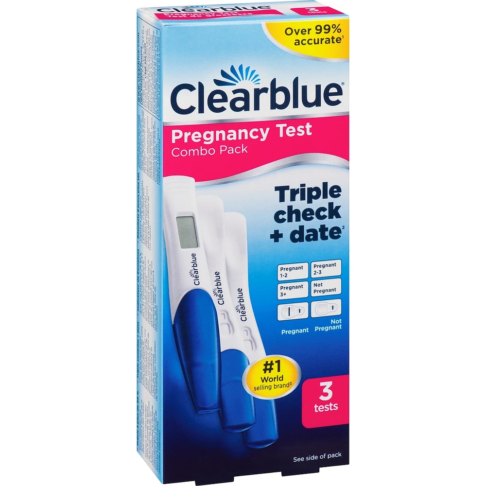 Pregnancy Test Combo Pack Triple-Check & Date