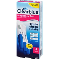 Pregnancy Test Combo Pack Triple-Check & Date