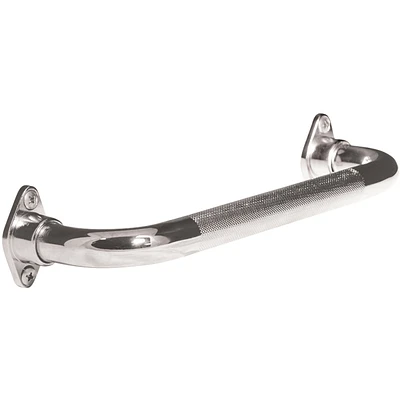 Knurled Chrome Grab Bar with Rotating Flange
