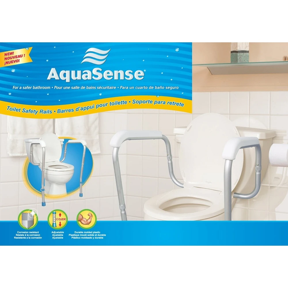 Adjustable Toilet Safety Rails, to Floor