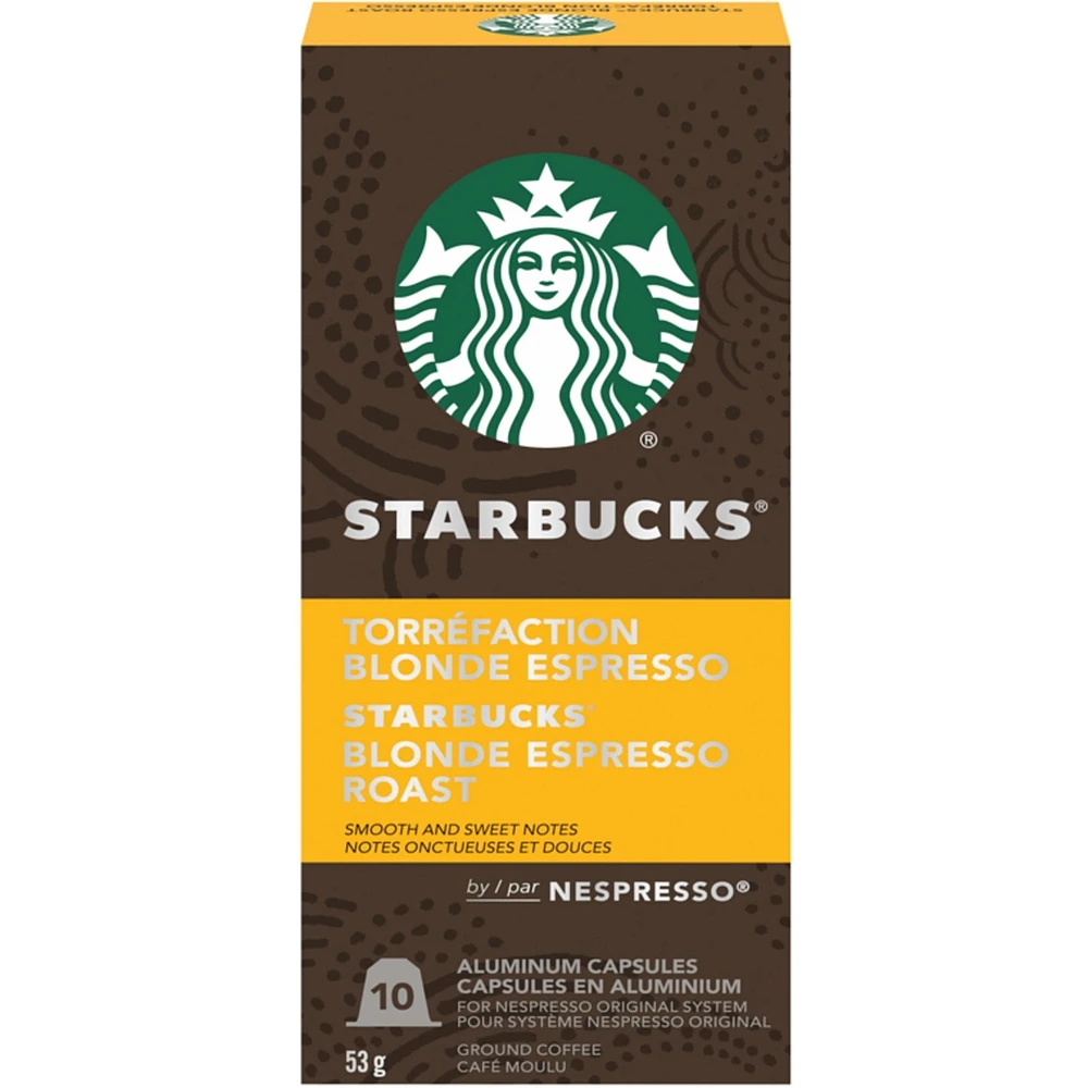 By Nespresso Blonde Espresso Roast Coffee Capsules 10 Nespresso Coffee Pods