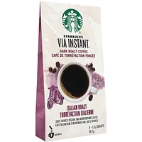 Via Instant Italian Roast, Dark Roast Coffee, 100% Arabica Instant & Microground Coffee
