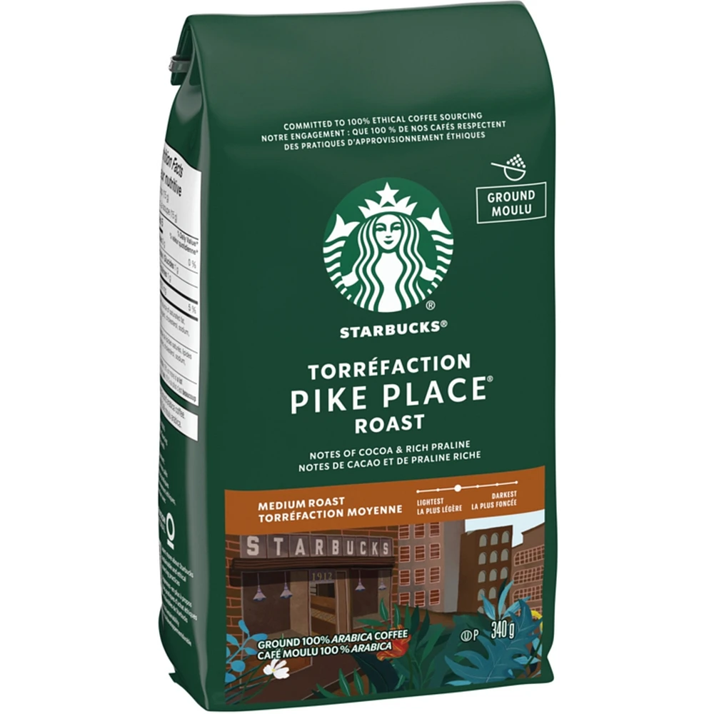 Ground 100% Arabica Coffee Pike Place Medium Roast