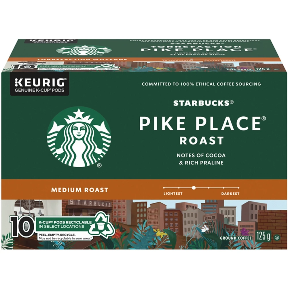 Pike Place Roast Medium Roast Ground Coffee K-Cup Pods