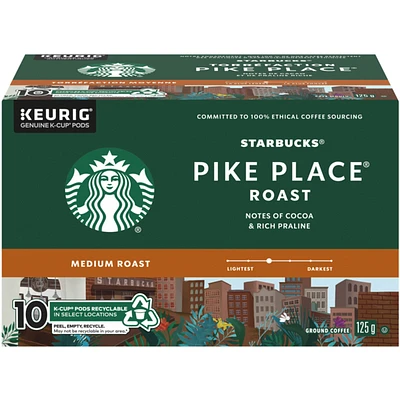 Pike Place Roast Medium Roast Ground Coffee K-Cup Pods