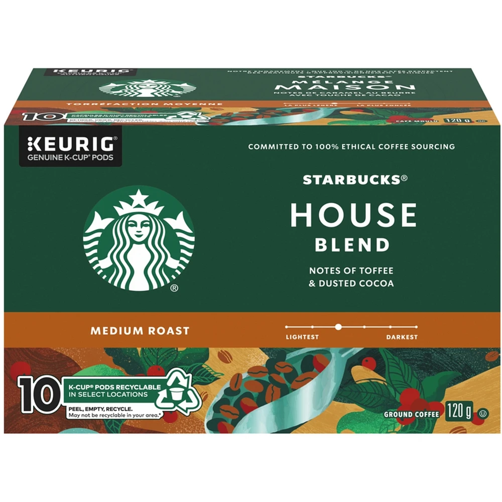 House Blend Medium Roast Ground Coffee K-Cup Pods Box