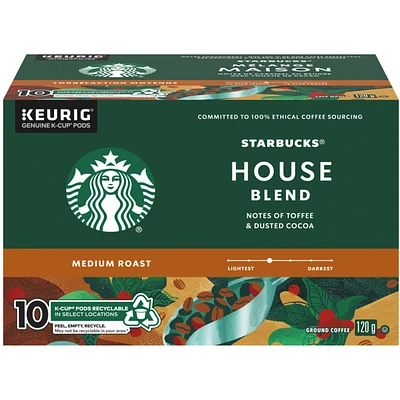 House Blend Medium Roast Ground Coffee K-Cup Pods Box