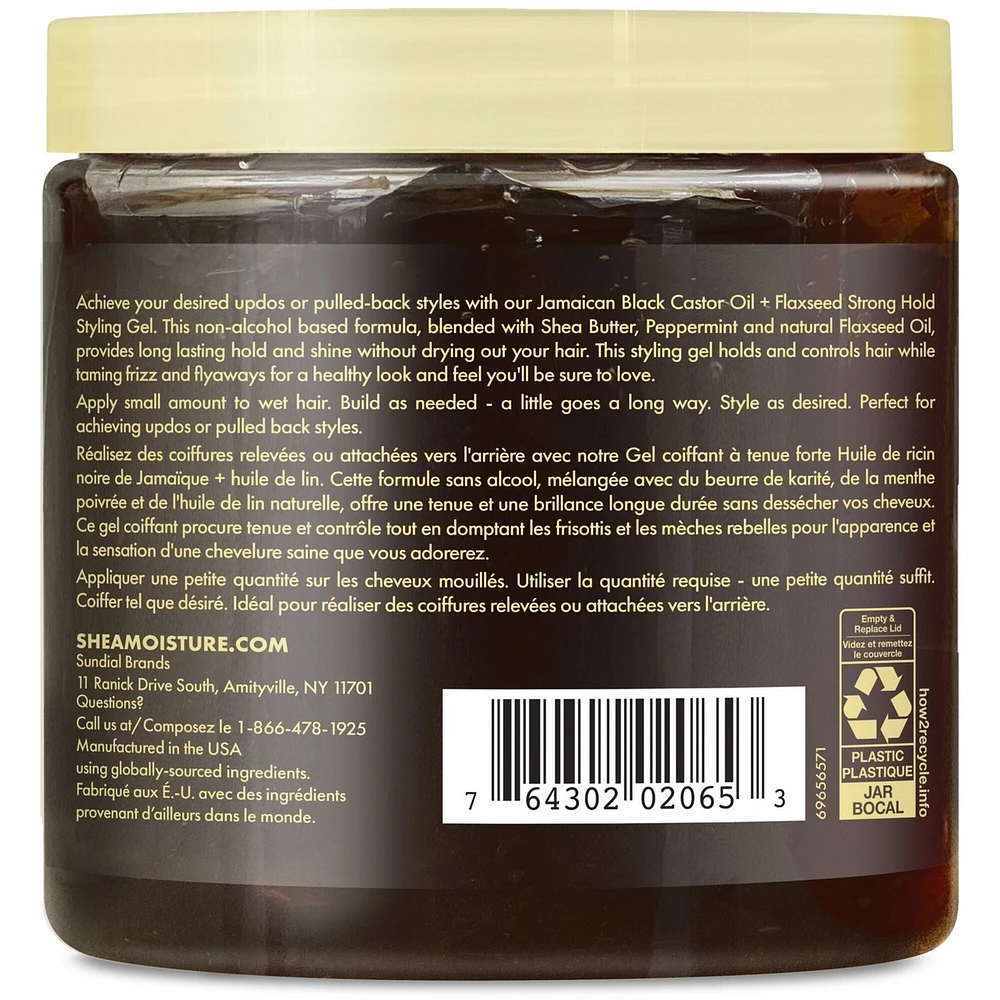 Jamaican Black Castor Oil Strong Hold Hair Styling Gel With Flaxseed