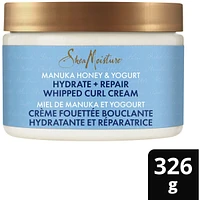 Hair Styling Whipped Curl Cream for Moisturized Hair Manuka Honey & Yogurt with Mafura & Boabab Oils