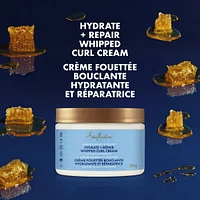 Hair Styling Whipped Curl Cream for Moisturized Hair Manuka Honey & Yogurt with Mafura & Boabab Oils