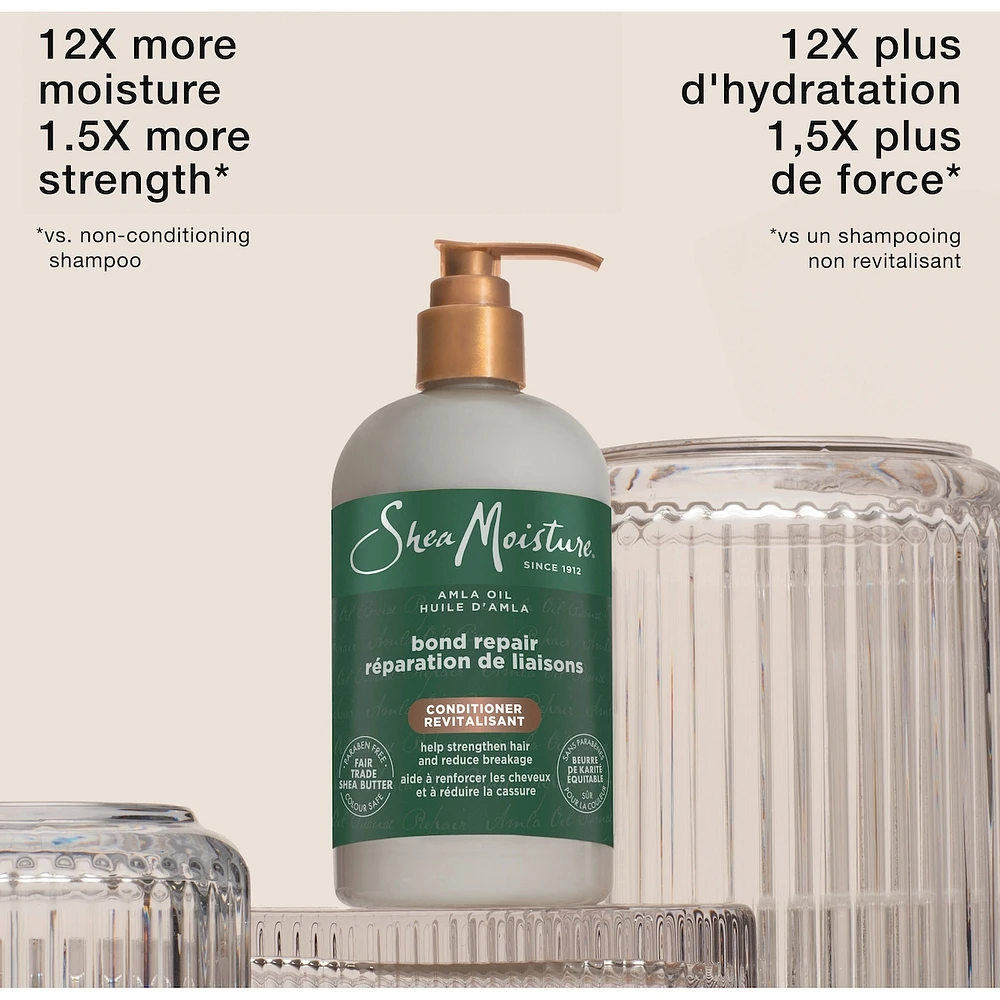 SheaMoisture Amla Oil Bond Repair Conditioner  with Restorative HydroPlex Infusion to Strengthen Hair, 384 ML