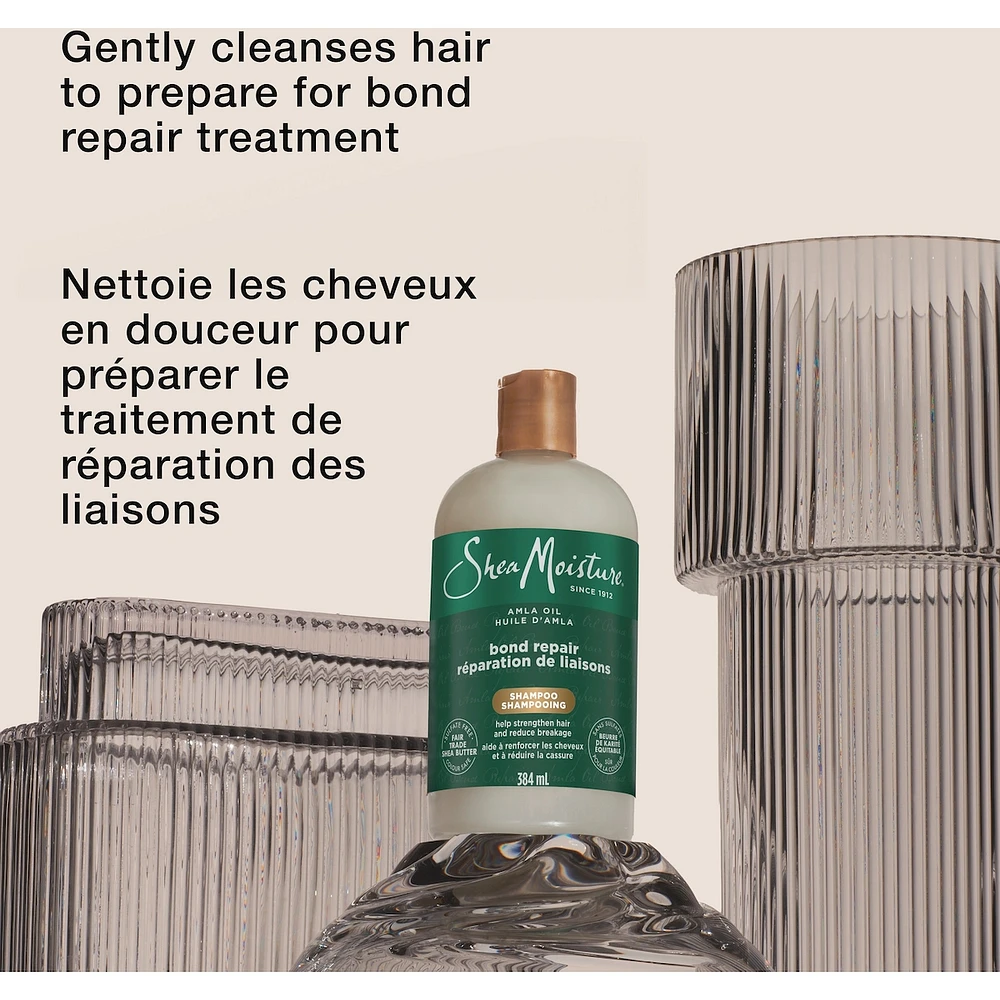SheaMoisture  Amla Oil Bond Repair Shampoo  with Restorative Hydroplex Infusion to Strengthen Hair, 384 ML