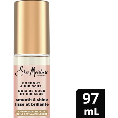 SheaMoisture Coconut & Hibiscus Smooth & Shine Hair Oil for Lightweight Luminous Shine,   97 ML