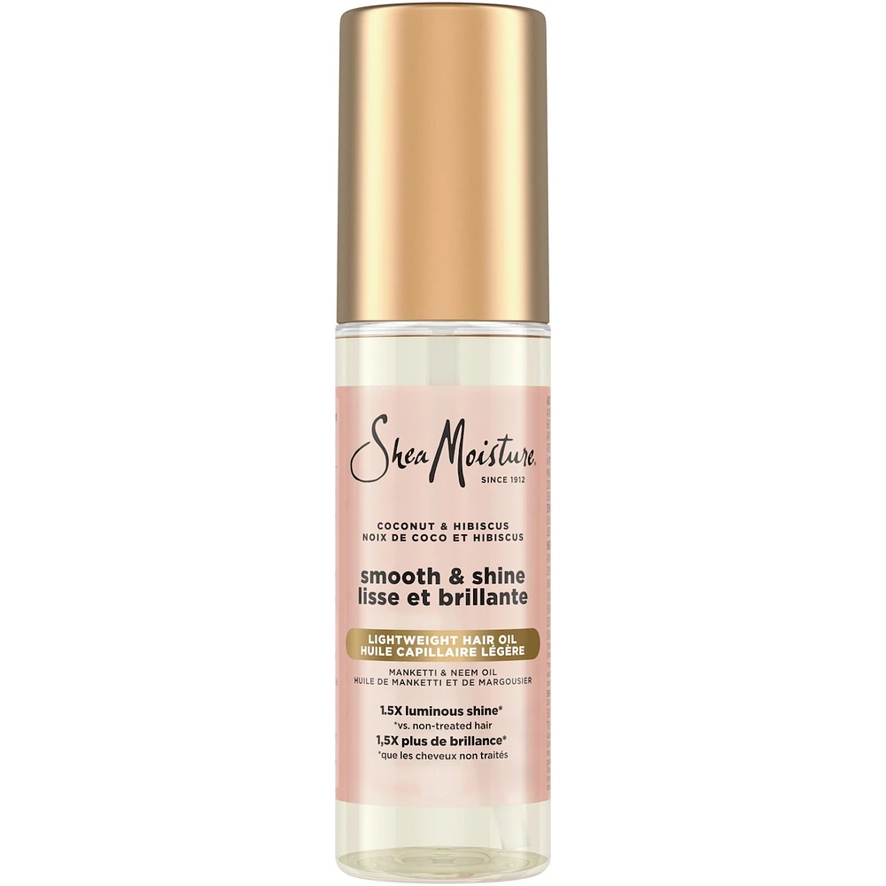 SheaMoisture Coconut & Hibiscus Smooth & Shine Hair Oil for Lightweight Luminous Shine,   97 ML