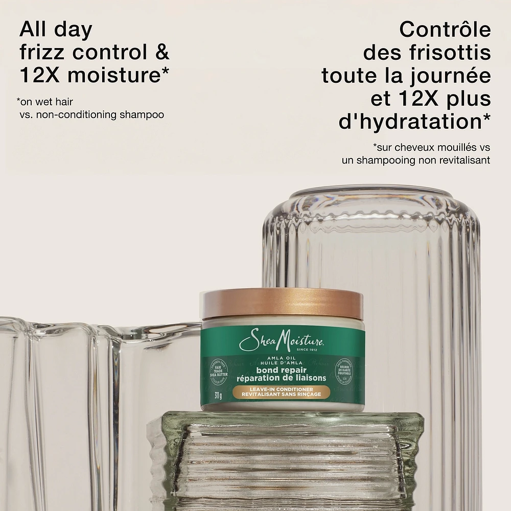 SheaMoisture Amla Oil Bond Repair Leave-In Conditioner  with Restorative HydroPlex Infusion to Strengthen Hair, 311g