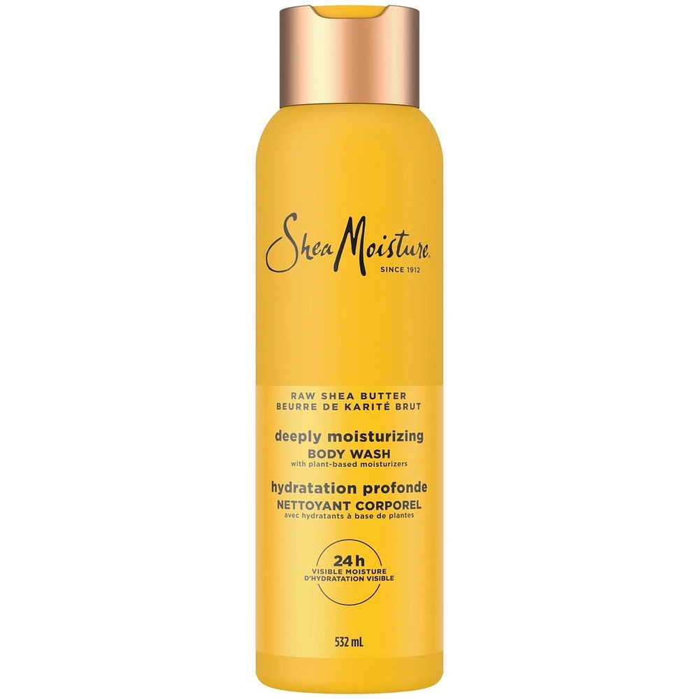 SheaMoisture Body Wash Moisturize and Restore Dry Skin Raw Shea Butter for 24H Visible Moisture for Healthy, Glowing Skin 532 ml