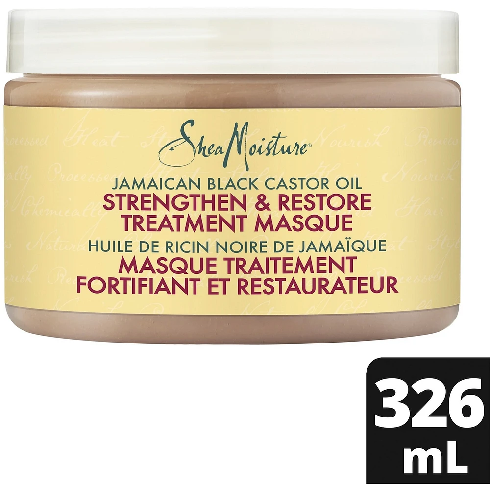 Strengthen & Restore Hair Treatment Masque for dry hair Jamaican Black Castor Oil deep conditioner with Shea Butter, Peppermint and Apple Cider Vinegar 326 g