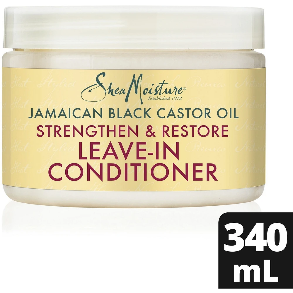 Strengthen & Restore Leave-in Conditioner for dry hair Jamaican Black Castor Oil with Shea Butter, Peppermint and Apple Cider Vinegar 340 ml