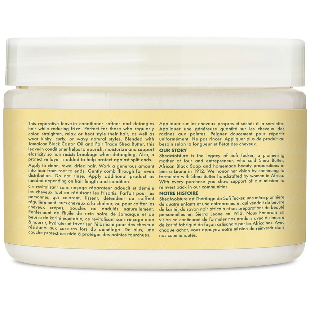 Strengthen & Restore Leave-in Conditioner for dry hair Jamaican Black Castor Oil with Shea Butter, Peppermint and Apple Cider Vinegar 340 ml