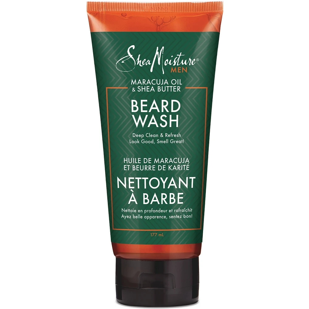 Sheamoisture Beard Wash for a deep clean Maracuja Oil and Shea Butter leaves behind a fresh feeling 6 fl oz