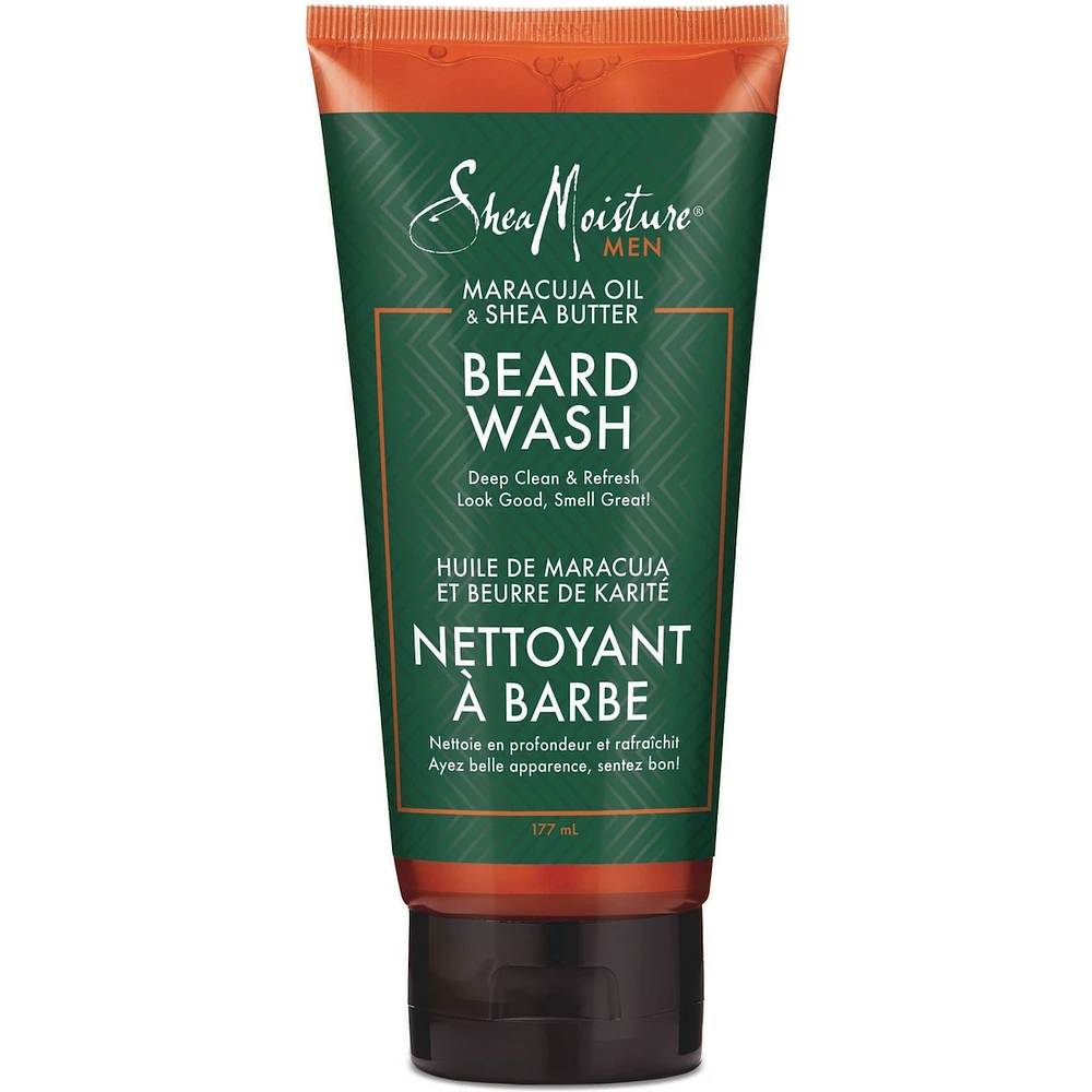 Sheamoisture Beard Wash for a deep clean Maracuja Oil and Shea Butter leaves behind a fresh feeling 6 fl oz