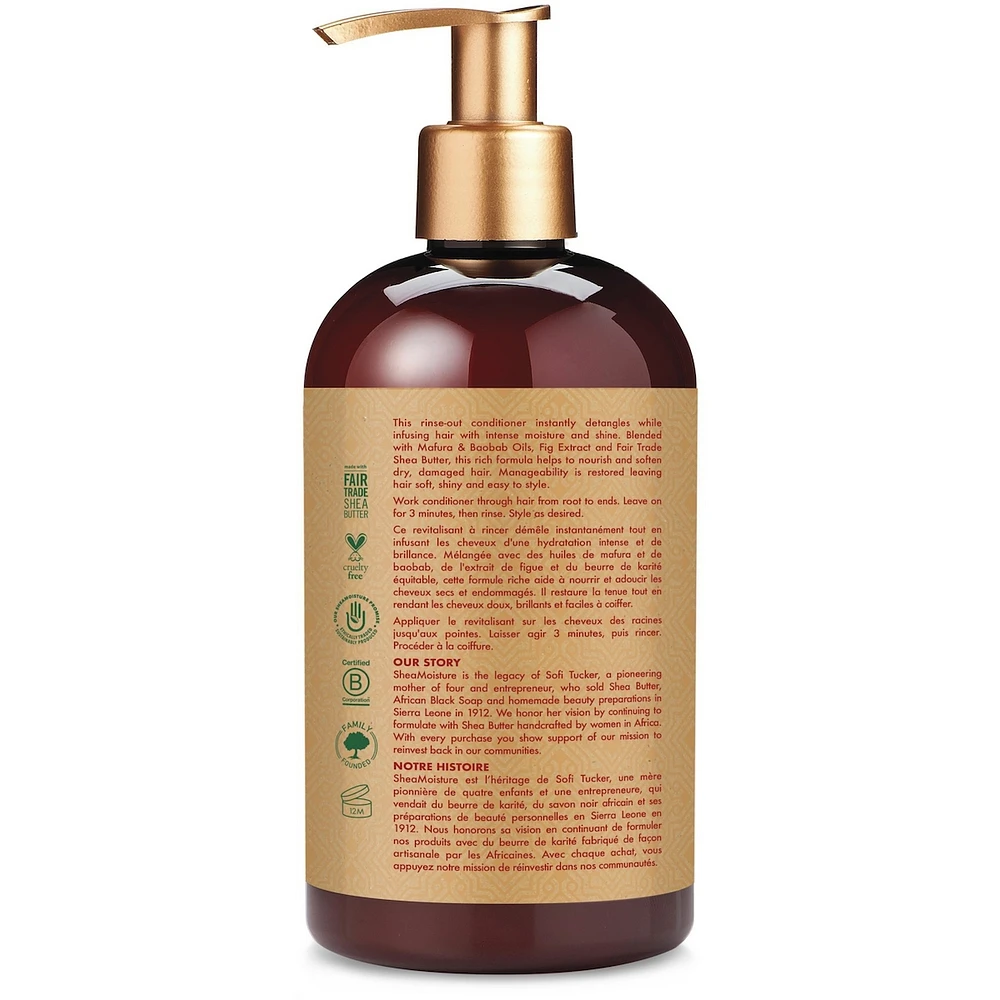 SheaMoisture Manuka Honey and Mafura Oil Intensive Hydration Conditioner for Dry, Damaged Hair with Fig Extract & Baobab Oil Nourish & Soften 384 ml