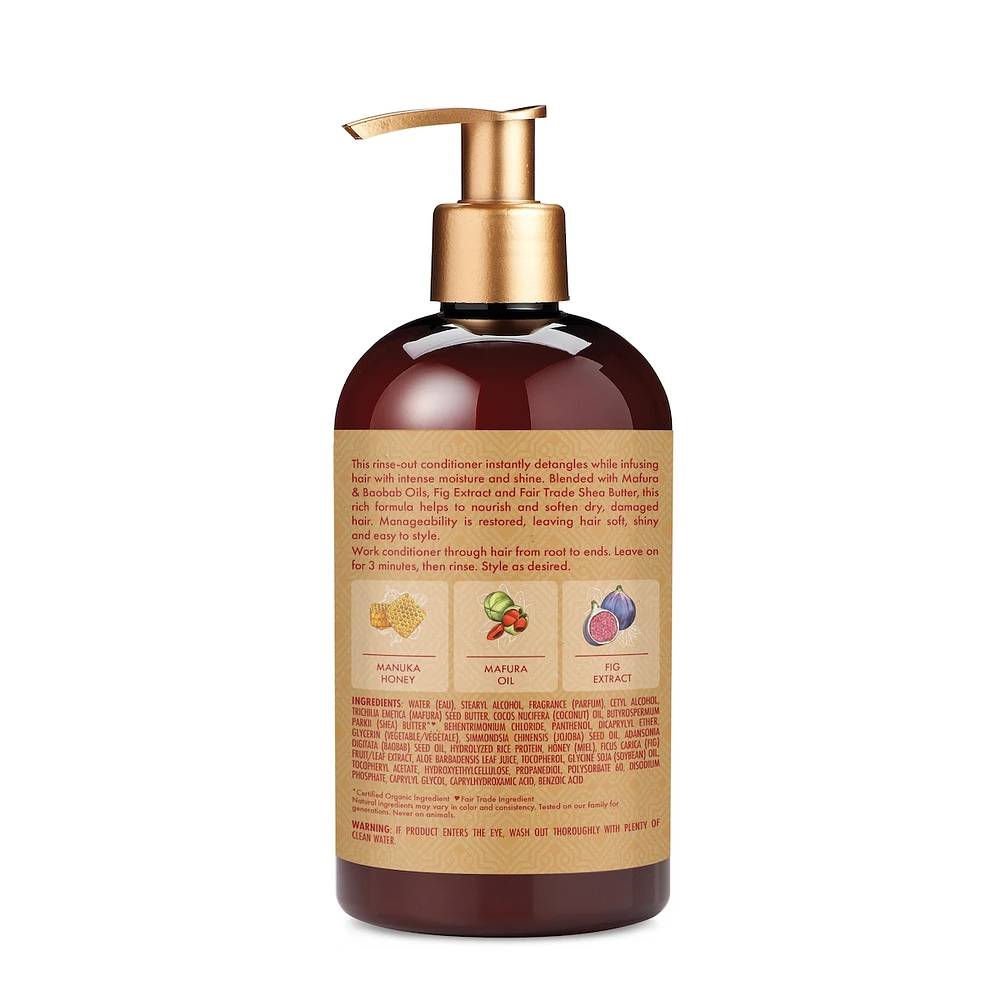 SheaMoisture Manuka Honey and Mafura Oil Intensive Hydration Conditioner for Dry, Damaged Hair with Fig Extract & Baobab Oil Nourish & Soften 384 ml