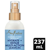 Hydrate + Repair Multi-Action Leave-In Hair Treatment for extremely dry, brittle hair Manuka Honey & Yogurt colour safe leave-in conditioner 237 ml